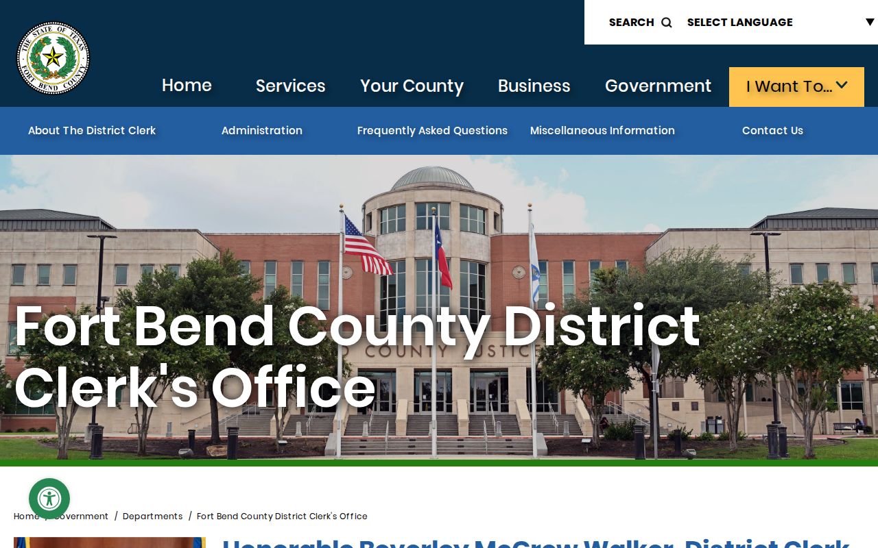 Fort Bend County criminal court case District Clerk records gateway
